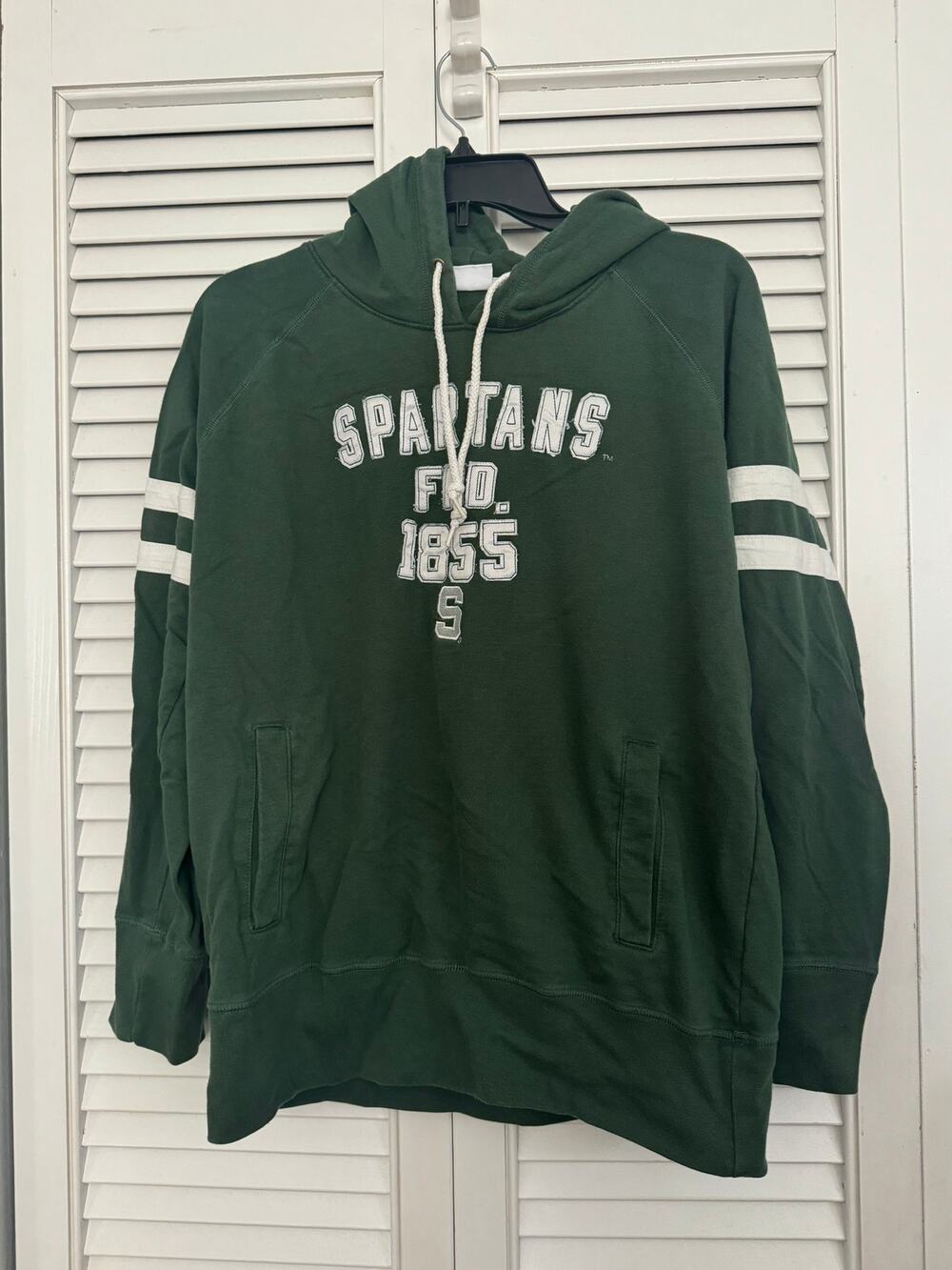 Pro Edge Michigan State Spartans Midweight Hoodie Green Vintage Inspired Sz: XL